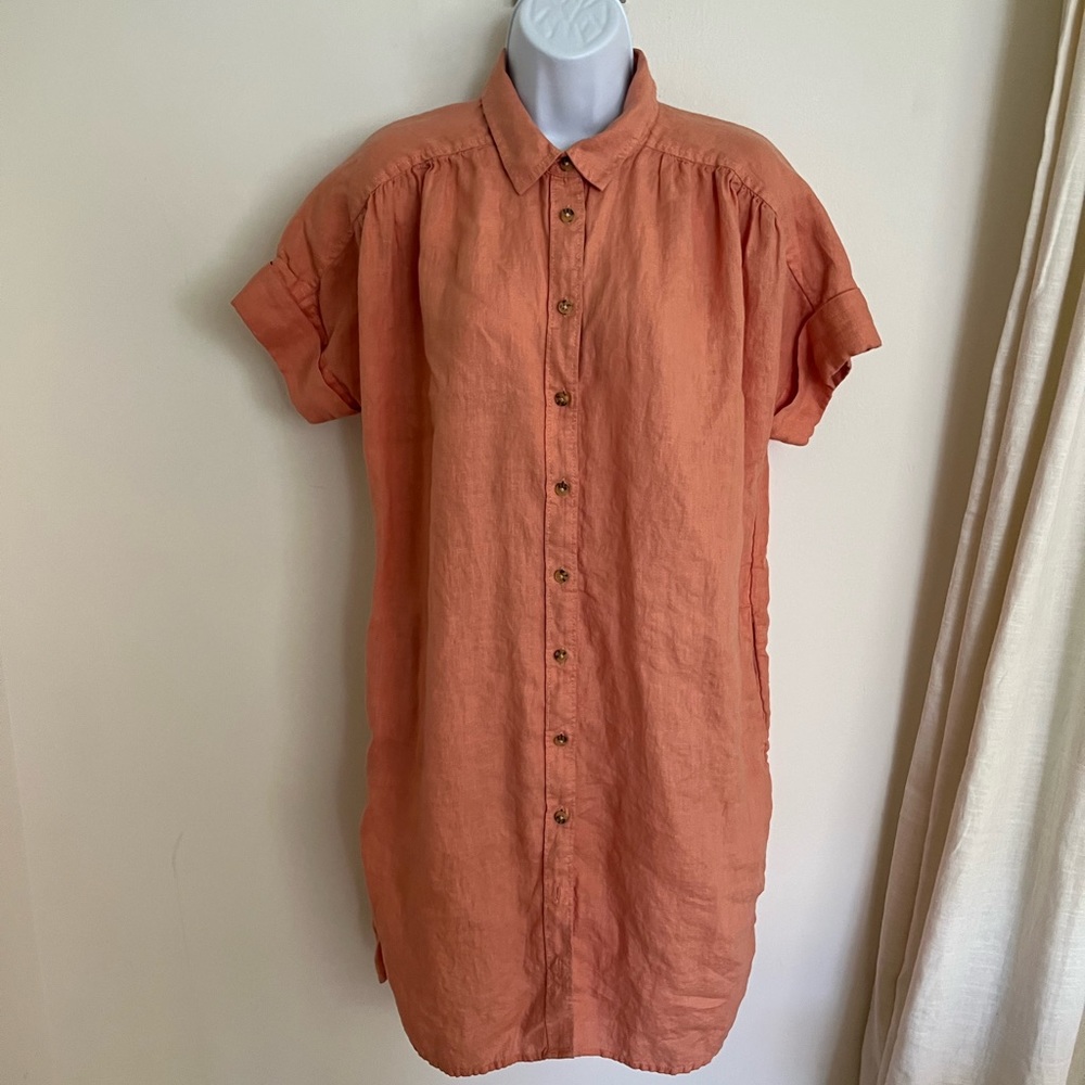 JCREW linen shirtdress
